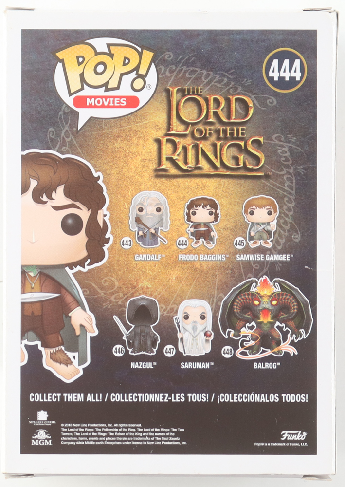 Elijah Wood Signed "The Lord of the Rings" #444 Frodo Baggins Funko Pop! Vinyl Figure (Beckett) at PristineAuction.com Elijah Wood Signed "The Lord of the Rings" #444 Frodo Baggins Funko Pop! Vinyl Figure (Beckett) at PristineAuction.com