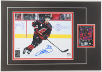Sebastian Aho Signed Hurricanes Custom Lithograph Display with Sports Card (JSA) at PristineAuction.com