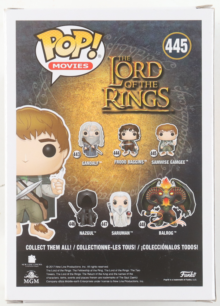 Sean Astin Signed "The Lord of The Rings" #445 Samwise Gamgee Funko Pop Vinyl Figure Inscribed "Sam" (JSA) at PristineAuction.com Sean Astin Signed "The Lord of The Rings" #445 Samwise Gamgee Funko Pop Vinyl Figure Inscribed "Sam" (JSA) at PristineAuction.com