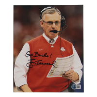 Jim Tressel Signed Ohio State Buckeyes 8x10 Photo Inscribed "Go Bucks!" (Beckett) at PristineAuction.com
