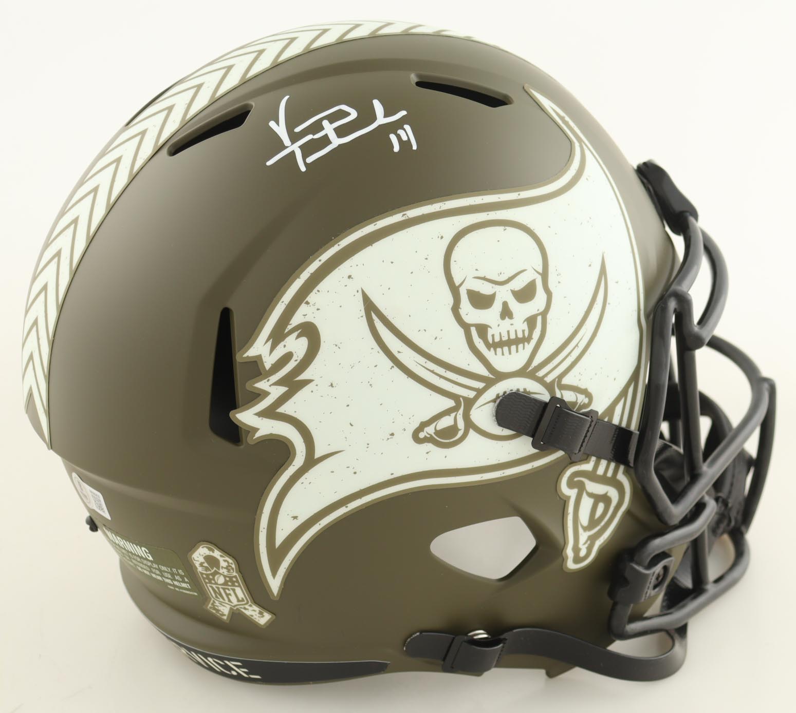 Vinny Testaverde Signed Buccaneers Full-Size Salute To Service Alternate Speed Helmet (Beckett) at PristineAuction.com Vinny Testaverde Signed Buccaneers Full-Size Salute To Service Alternate Speed Helmet (Beckett) at PristineAuction.com