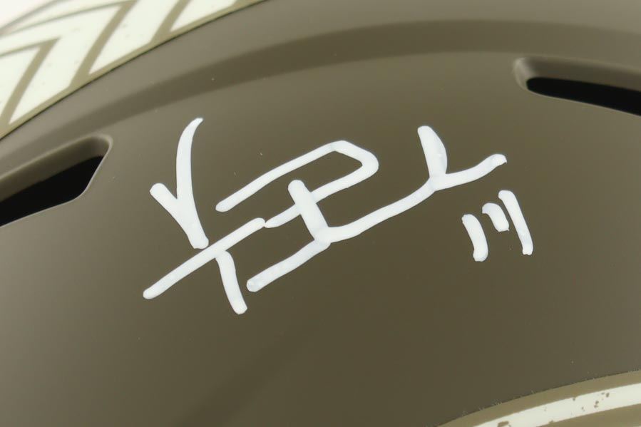 Vinny Testaverde Signed Buccaneers Full-Size Salute To Service Alternate Speed Helmet (Beckett) at PristineAuction.com Vinny Testaverde Signed Buccaneers Full-Size Salute To Service Alternate Speed Helmet (Beckett) at PristineAuction.com