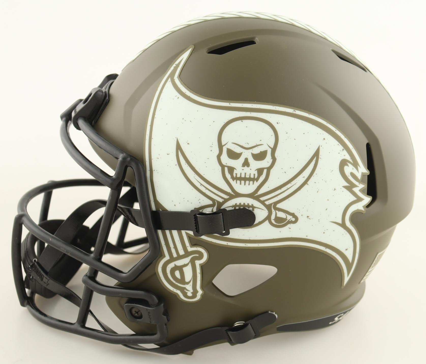 Vinny Testaverde Signed Buccaneers Full-Size Salute To Service Alternate Speed Helmet (Beckett) at PristineAuction.com Vinny Testaverde Signed Buccaneers Full-Size Salute To Service Alternate Speed Helmet (Beckett) at PristineAuction.com