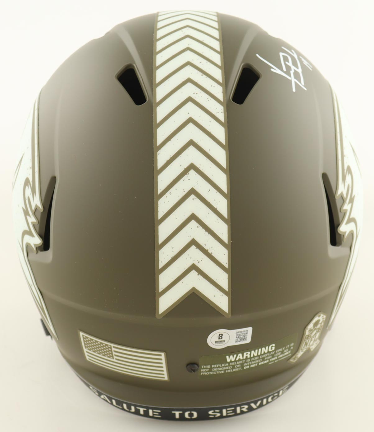 Vinny Testaverde Signed Buccaneers Full-Size Salute To Service Alternate Speed Helmet (Beckett) at PristineAuction.com Vinny Testaverde Signed Buccaneers Full-Size Salute To Service Alternate Speed Helmet (Beckett) at PristineAuction.com