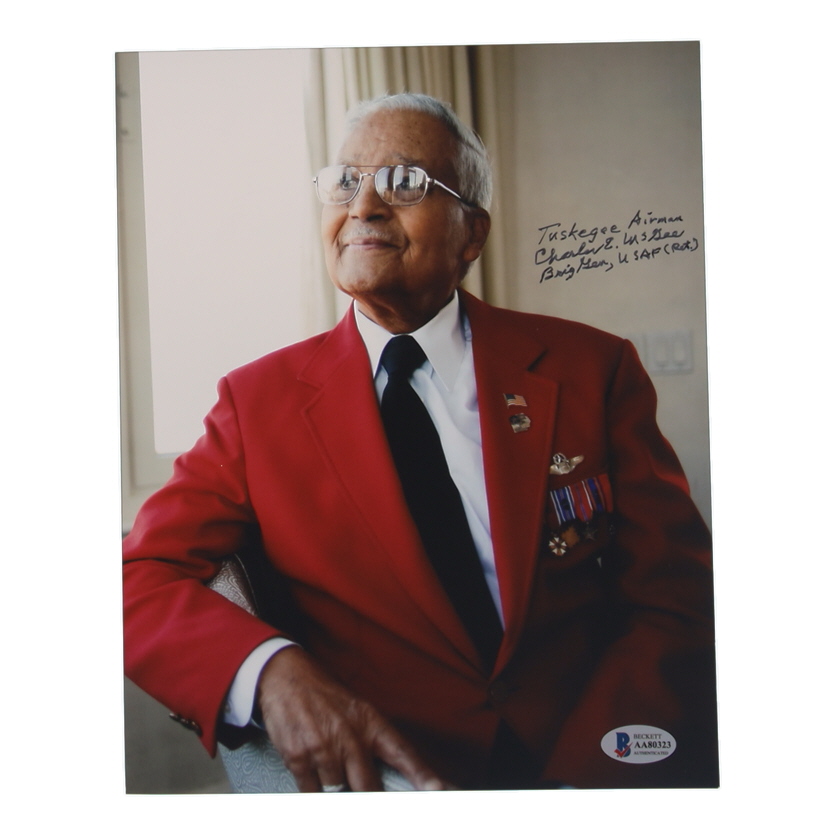 Charles McGee Signed 8x10 Photo Inscribed "Tuskegee Airman, Brig Gen, USAF (Ret)." (Beckett) at PristineAuction.com Charles McGee Signed 8x10 Photo Inscribed "Tuskegee Airman, Brig Gen, USAF (Ret)." (Beckett) at PristineAuction.com