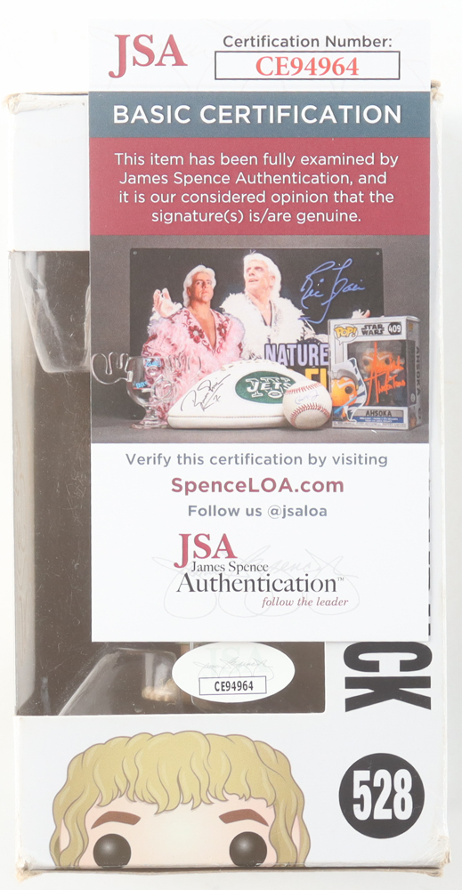 Dominic Monaghan Signed "The Lord of the Rings" #528 Merry Brandybuck Funko Pop! Vinyl Figure Inscribed Be "Merry!" & "XO" (JSA) at PristineAuction.com Dominic Monaghan Signed "The Lord of the Rings" #528 Merry Brandybuck Funko Pop! Vinyl Figure Inscribed Be "Merry!" & "XO" (JSA) at PristineAuction.com