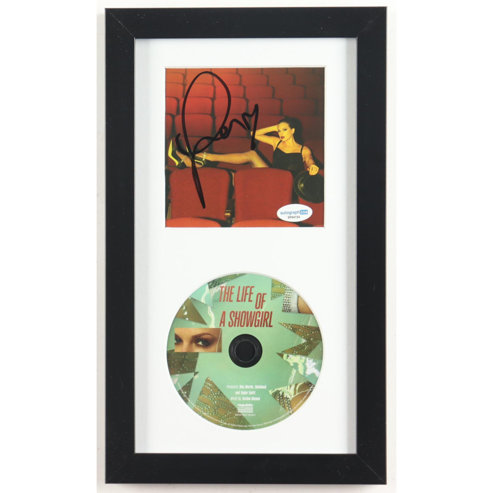 Taylor Swift Signed Custom Framed "The Life of a Showgirl" CD Insert Display with Disc (ACOA) at PristineAuction.com