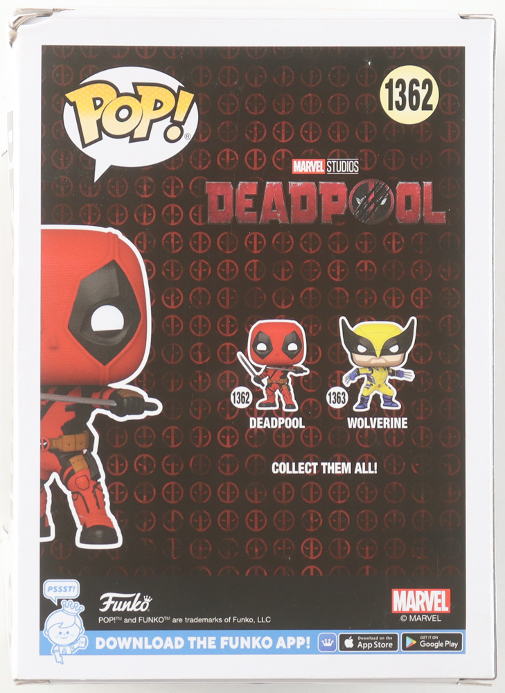 Ryan Reynolds Signed "Deadpool" #1362 Deadpool Bobble-Head Funko Pop! Vinyl Figure (JSA) at PristineAuction.com Ryan Reynolds Signed "Deadpool" #1362 Deadpool Bobble-Head Funko Pop! Vinyl Figure (JSA) at PristineAuction.com