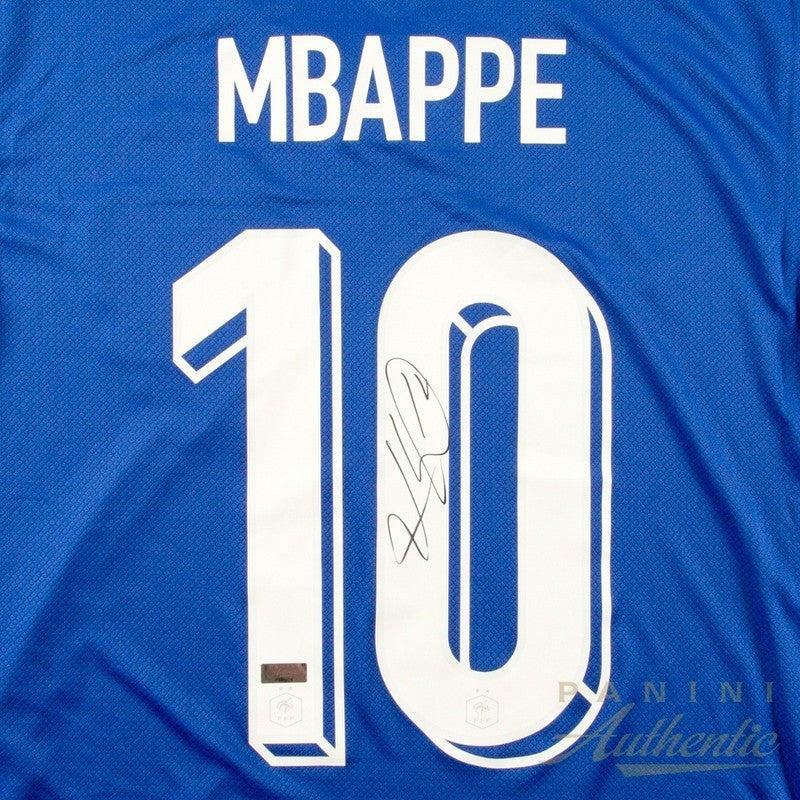 Kylian Mbappe Signed France National Team Nike Authentic Jersey (Panini) at PristineAuction.com Kylian Mbappe Signed France National Team Nike Authentic Jersey (Panini) at PristineAuction.com