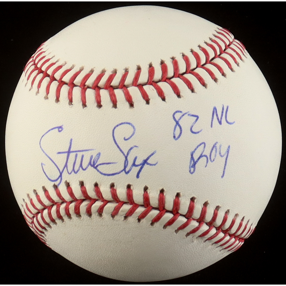 Steve Sax Signed OML Baseball Inscribed "82 NL ROY" (JSA) at PristineAuction.com