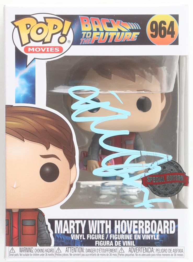 Michael J. Fox Signed "Back to the Future" #964 Marty with Hoverboard Funko Pop! Vinyl Figure (JSA) at PristineAuction.com Michael J. Fox Signed "Back to the Future" #964 Marty with Hoverboard Funko Pop! Vinyl Figure (JSA) at PristineAuction.com