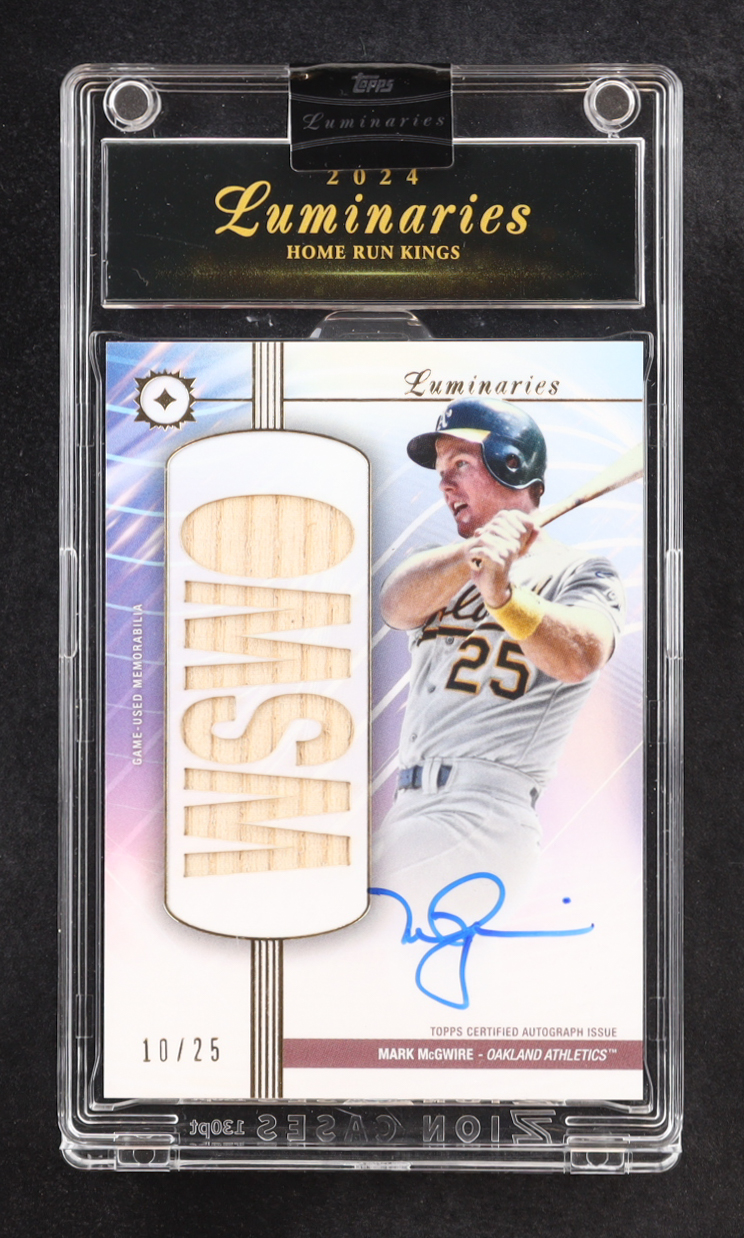 Mark McGwire 2024 Topps Luminaries Home Run Kings MEM #HRKAR-MM2 #10/25 at PristineAuction.com Mark McGwire 2024 Topps Luminaries Home Run Kings MEM #HRKAR-MM2 #10/25 at PristineAuction.com