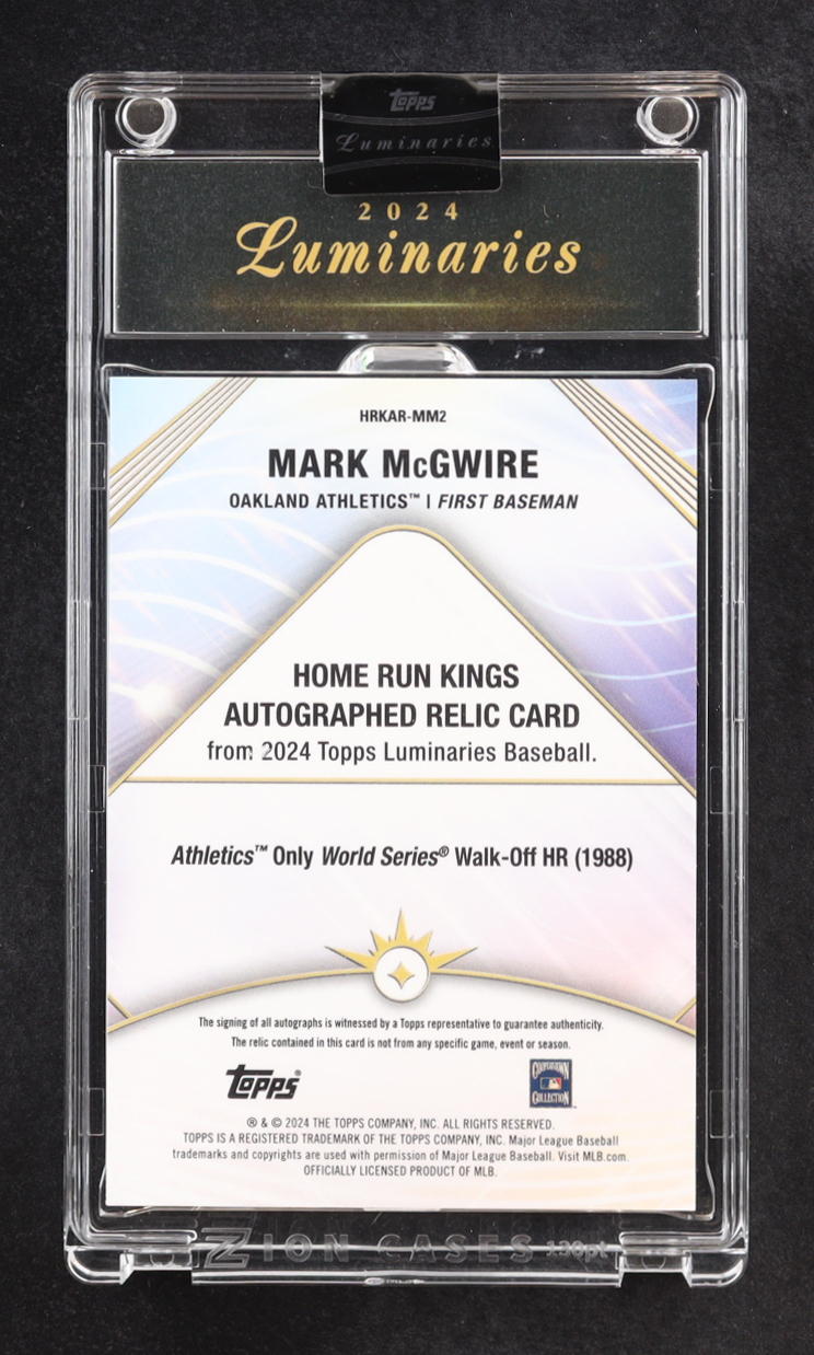 Mark McGwire 2024 Topps Luminaries Home Run Kings MEM #HRKAR-MM2 #10/25 at PristineAuction.com Mark McGwire 2024 Topps Luminaries Home Run Kings MEM #HRKAR-MM2 #10/25 at PristineAuction.com