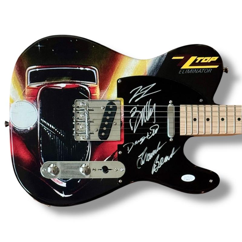 Billy Gibbons, Frank Beard & Dusty Hill Signed "ZZ Top" Custom Telecaster Guitar (JSA) at PristineAuction.com Billy Gibbons, Frank Beard & Dusty Hill Signed "ZZ Top" Custom Telecaster Guitar (JSA) at PristineAuction.com