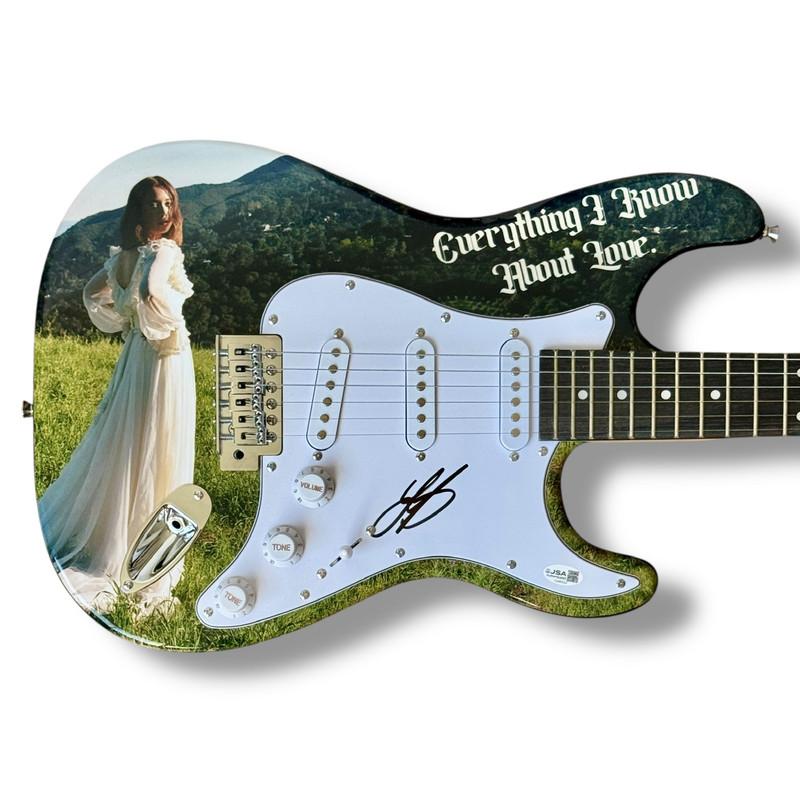Laufey Signed "Everything I Know About Love" Custom Stratocaster Guitar (JSA) at PristineAuction.com Laufey Signed "Everything I Know About Love" Custom Stratocaster Guitar (JSA) at PristineAuction.com