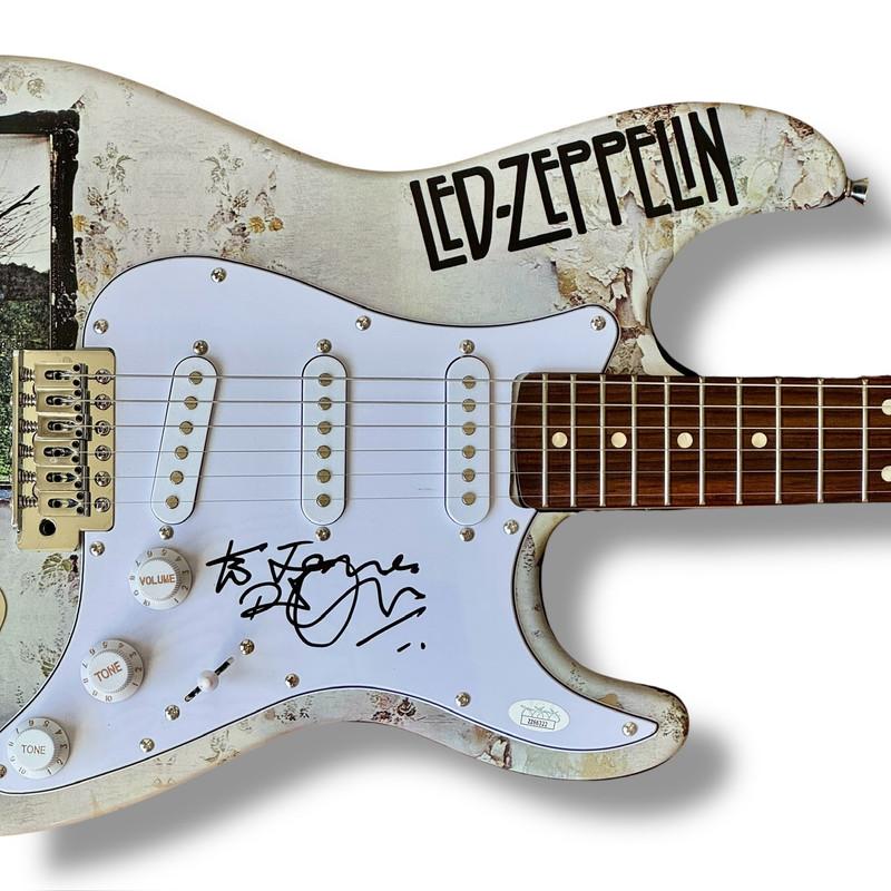 Robert Plant Signed "Led Zepplin IV" Custom Fender Stratocaster Guitar (JSA) at PristineAuction.com Robert Plant Signed "Led Zepplin IV" Custom Fender Stratocaster Guitar (JSA) at PristineAuction.com