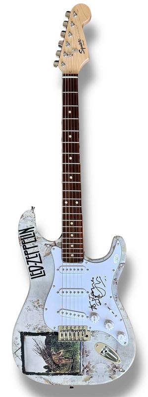 Robert Plant Signed "Led Zepplin IV" Custom Fender Stratocaster Guitar (JSA) at PristineAuction.com Robert Plant Signed "Led Zepplin IV" Custom Fender Stratocaster Guitar (JSA) at PristineAuction.com