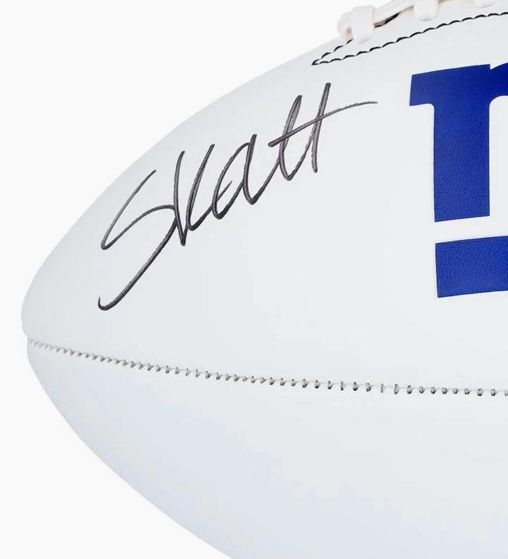 Cam Skattebo Signed Giants Logo Football (Fanatics) at PristineAuction.com Cam Skattebo Signed Giants Logo Football (Fanatics) at PristineAuction.com
