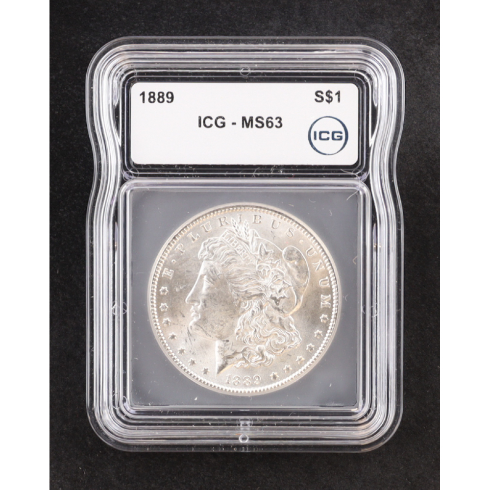 1889 Morgan Silver $1 Dollar (ICG MS63) at PristineAuction.com