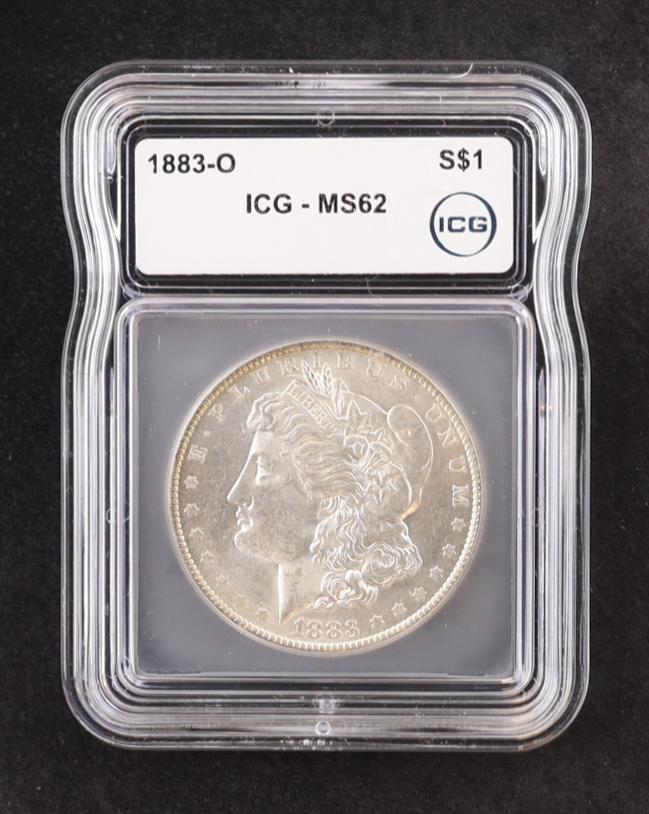 1883-O Morgan Silver $1 Dollar (ICG MS62) at PristineAuction.com 1883-O Morgan Silver $1 Dollar (ICG MS62) at PristineAuction.com