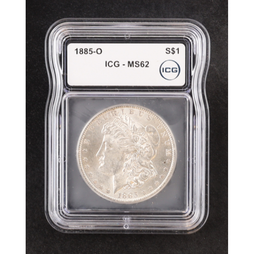 1885-O Morgan Silver $1 Dollar (ICG MS62) at PristineAuction.com