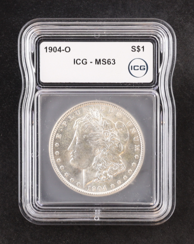 1904-O Morgan Silver $1 Dollar (ICG MS63) at PristineAuction.com 1904-O Morgan Silver $1 Dollar (ICG MS63) at PristineAuction.com