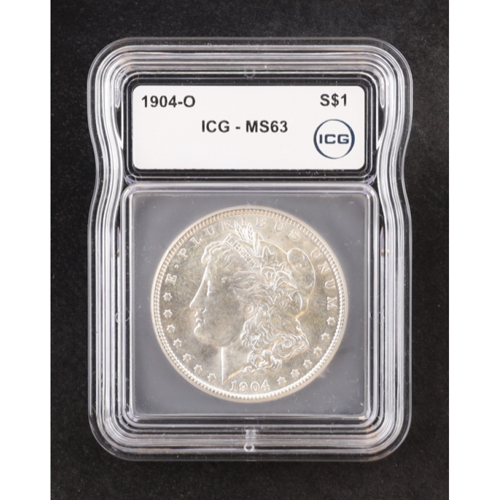 1904-O Morgan Silver $1 Dollar (ICG MS63) at PristineAuction.com