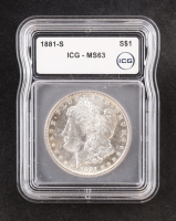 1885 Morgan Silver $1 Dollar (ICG MS63) at PristineAuction.com
