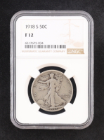 1918-S Walking Silver Half Dollar (NGC F12) at PristineAuction.com
