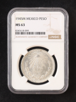 1945-M Mexico Peso - .720 Silver (NGC MS63) at PristineAuction.com