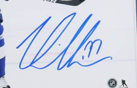 Victor Hedman Signed Lightning Custom Framed Photo (COJO) at PristineAuction.com Victor Hedman Signed Lightning Custom Framed Photo (COJO) at PristineAuction.com