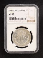 1945-M Mexico Peso - .720 Silver (NGC MS63) at PristineAuction.com