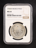 1945-M Mexico Peso - .720 Silver (NGC MS64) at PristineAuction.com