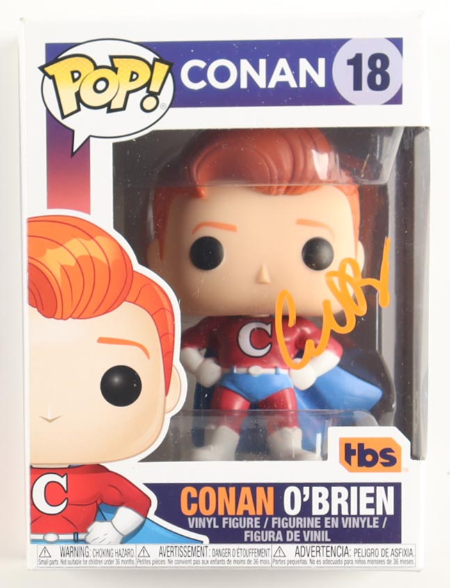 Conan O'Brien Signed "Conan" #18 Funko Pop! Vinyl Figure (PSA) at PristineAuction.com Conan O'Brien Signed "Conan" #18 Funko Pop! Vinyl Figure (PSA) at PristineAuction.com