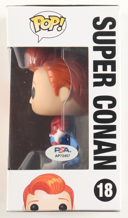 Conan O'Brien Signed "Conan" #18 Funko Pop! Vinyl Figure (PSA) at PristineAuction.com Conan O'Brien Signed "Conan" #18 Funko Pop! Vinyl Figure (PSA) at PristineAuction.com