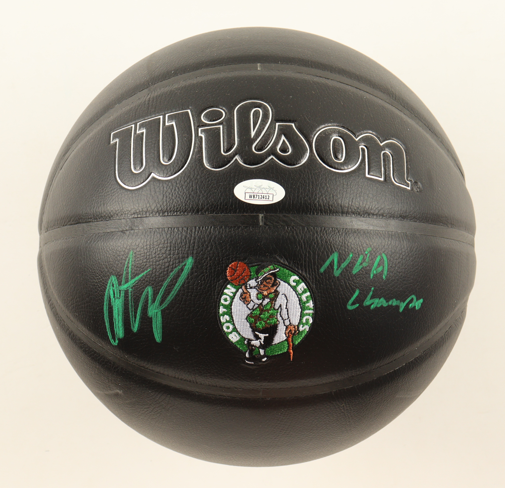 Payton Pritchard Signed Celtics Logo NBA Basketball Inscribed "NBA Champ" (JSA) at PristineAuction.com Payton Pritchard Signed Celtics Logo NBA Basketball Inscribed "NBA Champ" (JSA) at PristineAuction.com