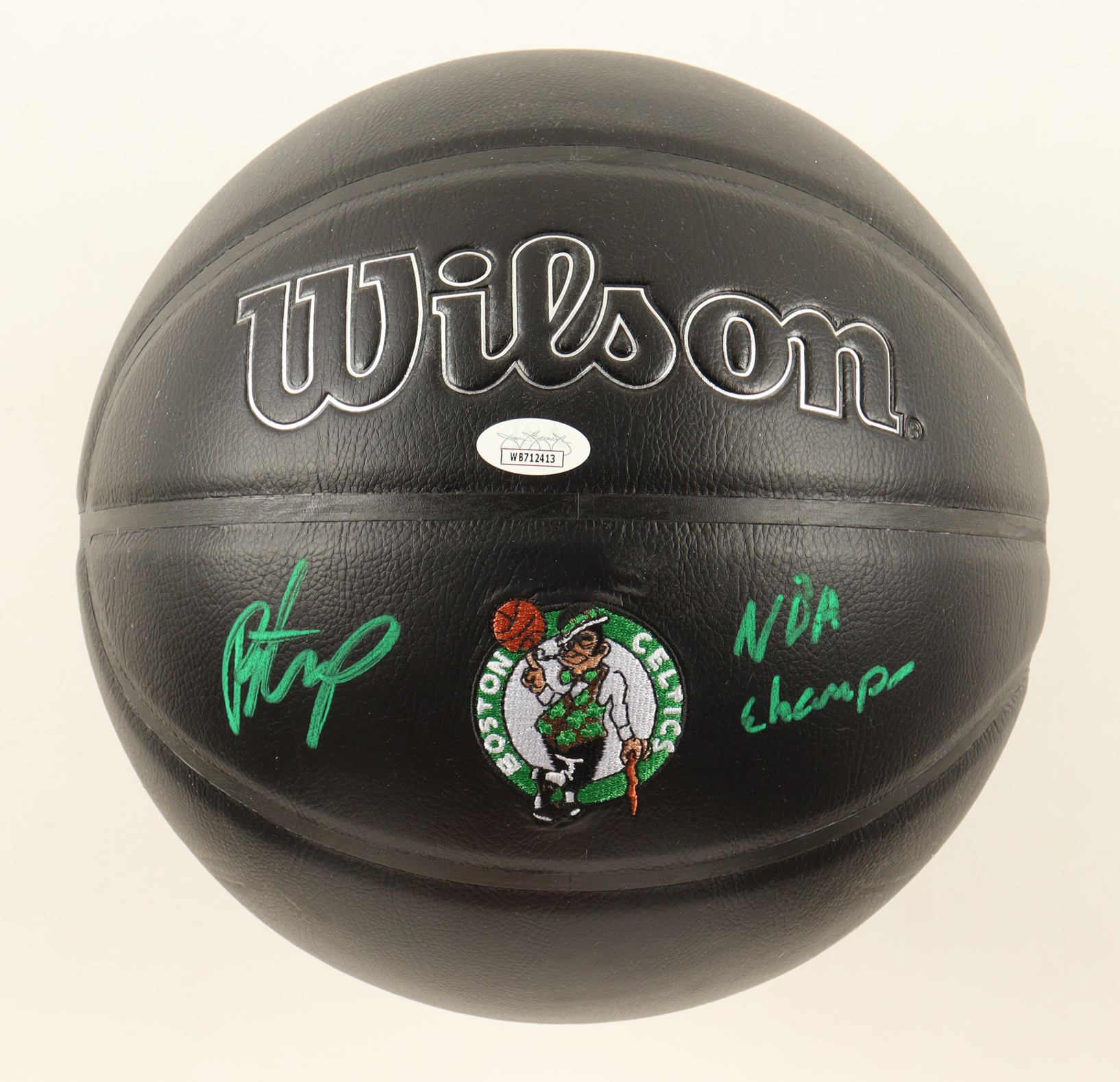 Payton Pritchard Signed Celtics Logo NBA Basketball Inscribed "NBA Champ" (JSA) at PristineAuction.com Payton Pritchard Signed Celtics Logo NBA Basketball Inscribed "NBA Champ" (JSA) at PristineAuction.com