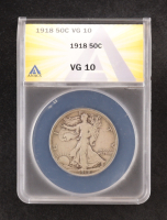 1918 Walking Silver Half Dollar (ANACS VG10) at PristineAuction.com