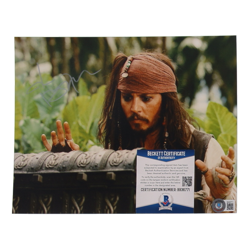 Johnny Depp Signed "Pirates of the Carribbean" 8x10 Photo (Beckett) at PristineAuction.com Johnny Depp Signed "Pirates of the Carribbean" 8x10 Photo (Beckett) at PristineAuction.com
