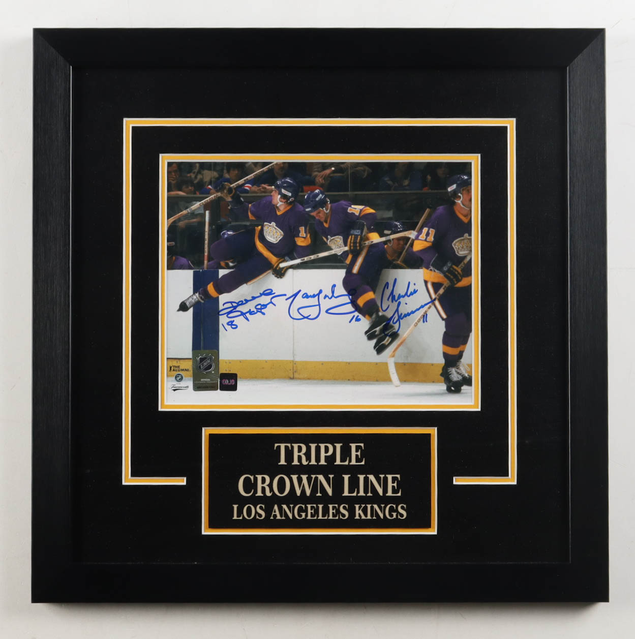 Dave Taylor, Charlie Simmer & Marcel Dionne Signed Kings "Triple Crown Line" Custom Framed Photo (COJO) at PristineAuction.com Dave Taylor, Charlie Simmer & Marcel Dionne Signed Kings "Triple Crown Line" Custom Framed Photo (COJO) at PristineAuction.com