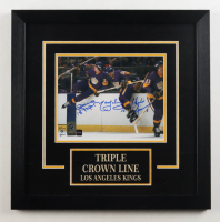 Dave Taylor, Charlie Simmer & Marcel Dionne Signed Kings "Triple Crown Line" Custom Framed Photo (COJO) at PristineAuction.com