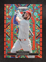 Bryce Harper 2022 Panini Prizm Stained Glass Red Mojo #SG-4 #093/149 at PristineAuction.com