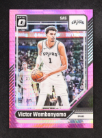 VIctor Wembanyama 2024-25 Panini Donruss Optic Pink Hyper Prizm #45 at PristineAuction.com