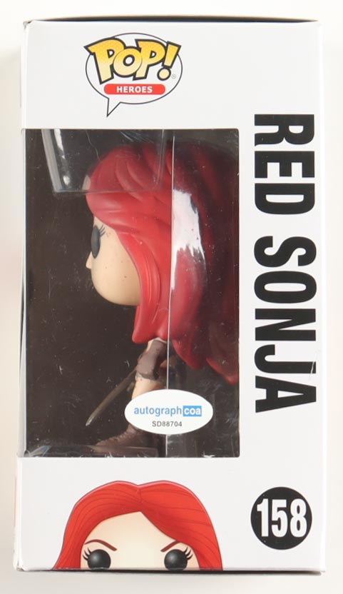 Matilda Lutz Signed "Red Sonja" #158 Red Sonja Funko Pop! Vinyl Figure (ACOA) at PristineAuction.com Matilda Lutz Signed "Red Sonja" #158 Red Sonja Funko Pop! Vinyl Figure (ACOA) at PristineAuction.com