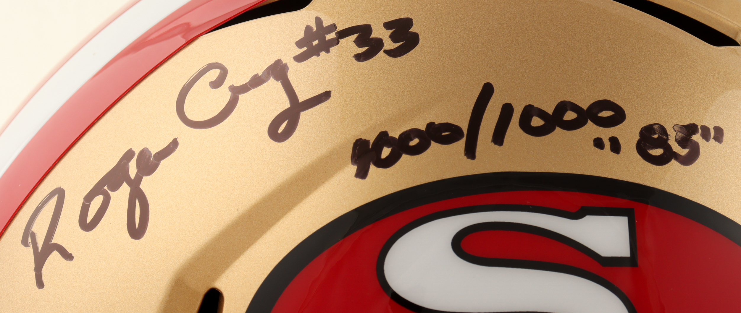 Roger Craig Signed 49ers Full-Size Speed Helmet With Multiple Career Stat Inscriptions (Beckett) at PristineAuction.com Roger Craig Signed 49ers Full-Size Speed Helmet With Multiple Career Stat Inscriptions (Beckett) at PristineAuction.com