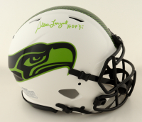 Steve Largent Signed Seahawks Full-Size Authentic On-Field Lunar Eclipse Alternate Speed Helmet Inscribed "HOF '95" (Beckett) at PristineAuction.com