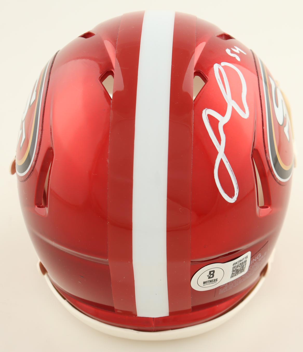 Fred Warner Signed 49ers Flash Alternate Speed Mini Helmet (Beckett) at PristineAuction.com Fred Warner Signed 49ers Flash Alternate Speed Mini Helmet (Beckett) at PristineAuction.com