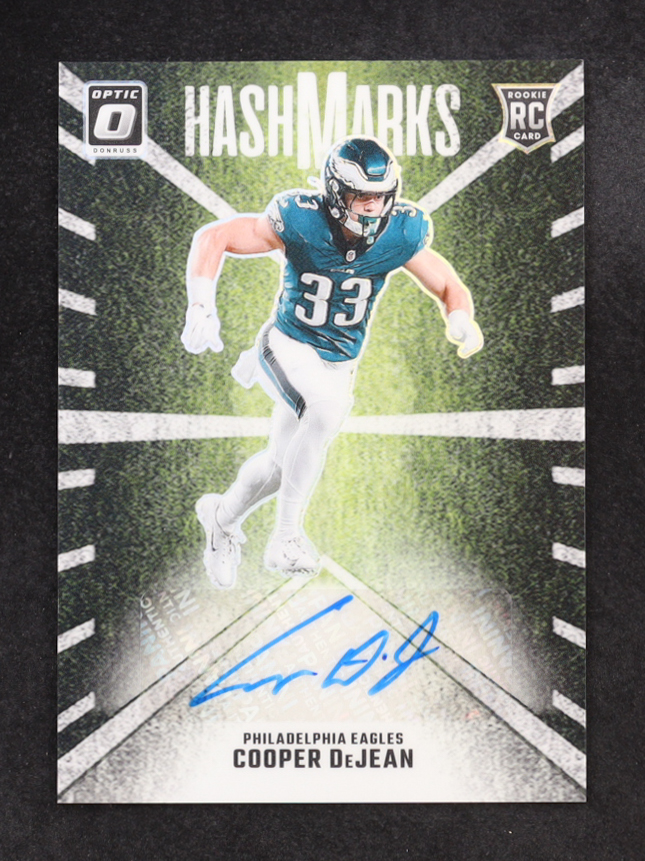 Cooper DeJean 2024 Panini Donruss Optic Hash Marks Auto #HM-CDN RC at PristineAuction.com Cooper DeJean 2024 Panini Donruss Optic Hash Marks Auto #HM-CDN RC at PristineAuction.com