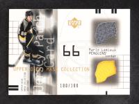 Mario Lemieux 2001-2002 Upper Deck Mask Collection Jersey Patch MEM #JP-ML #100/100 at PristineAuction.com