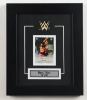 Bret "Hitman" Hart WWE Custom Framed Topps Card at PristineAuction.com